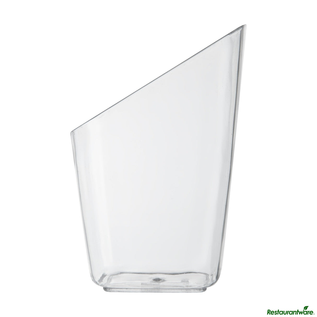 Cups, Dessert, 2 Ounce, Plastic, Clear, Square, 2.25 x 2.25 x 3 Inch, Slanted,4 - 25 COUNT