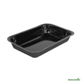 Trays, Baking, Pastry Tek 32 Ounce, Paperboard, Black, Rectangle, 8.25 x 5.5 x 1.5 Inch, Oven-Safe,4 - 25 COUNT