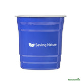 Cups, 10 Ounce, Aluminum, Blue, 3.5 x 3.5 x 3 Inch,10 - 10 COUNT