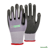 Gloves, Work, Life Protector Small, Nylon, Thin Nitrile Foam Coated Palm, Gray,10 - 2 PIECE