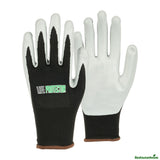 Gloves, Work, Life Protector Large, Nitrile, Nitrile Foam Coated Palm, Black,10 - 2 PIECE