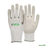 Gloves, Work, Life Protector X-Large, Cut-Resistant, HPPE Polyester & Spandex, Polyurethane Coated Palm, Gray,10 - 2 PIECE