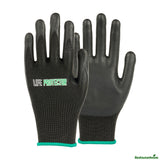 Gloves, Work, Life Protector Medium, Cut-Resistant, HPPE Nylon & Spandex, Thin Nitrile Foam Coated Palm, Black,10 - 2 PIECE