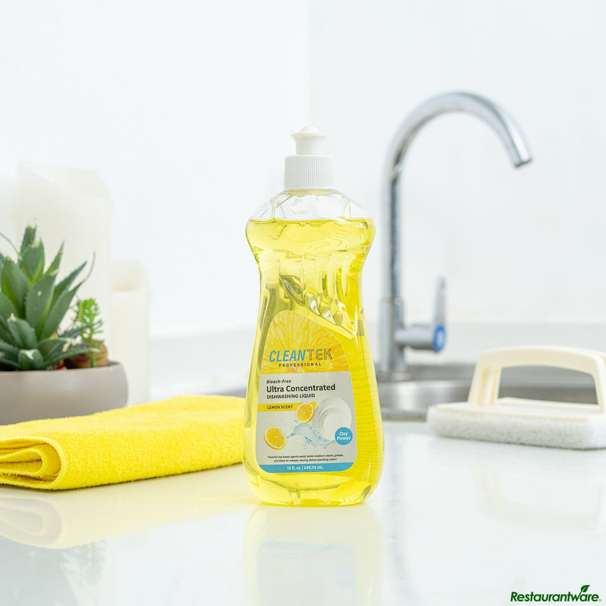 Detergent, Dish, Clean Tek Ultra Concentrated, Liquid, Lemon Scent,36 - 10 FLUID