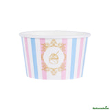 Cups, To-Go, Coppetta 8 Ounce, Paper, Pink & Blue Stripe, Round, 3.75 x 3.75 x 2.25 Inch,4 - 50 COUNT