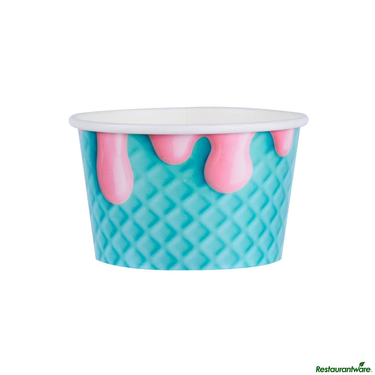 Cups, To-Go, Coppetta 8 Ounce, Paper, Bubblegum Splash, Round, 3.75 x 3.75 x 2.25 Inch,4 - 50 COUNT