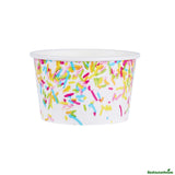 Cups, To-Go, Coppetta 8 Ounce, Paper, Party Sprinkles, Round, 3.75 x 3.75 x 2.25 Inch,4 - 50 COUNT