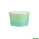 Cups, To-Go, Coppetta 8 Ounce, Paper, Teal & Green Ombre, Round, 3.75 x 3.75 x 2.25 Inch,4 - 50 COUNT