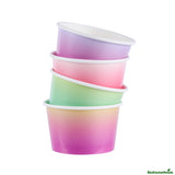 Cups, To-Go, Coppetta 8 Ounce, Paper, Assorted Ombre, Round, 3.75 x 3.75 x 2.25 Inch,4 - 50 COUNT