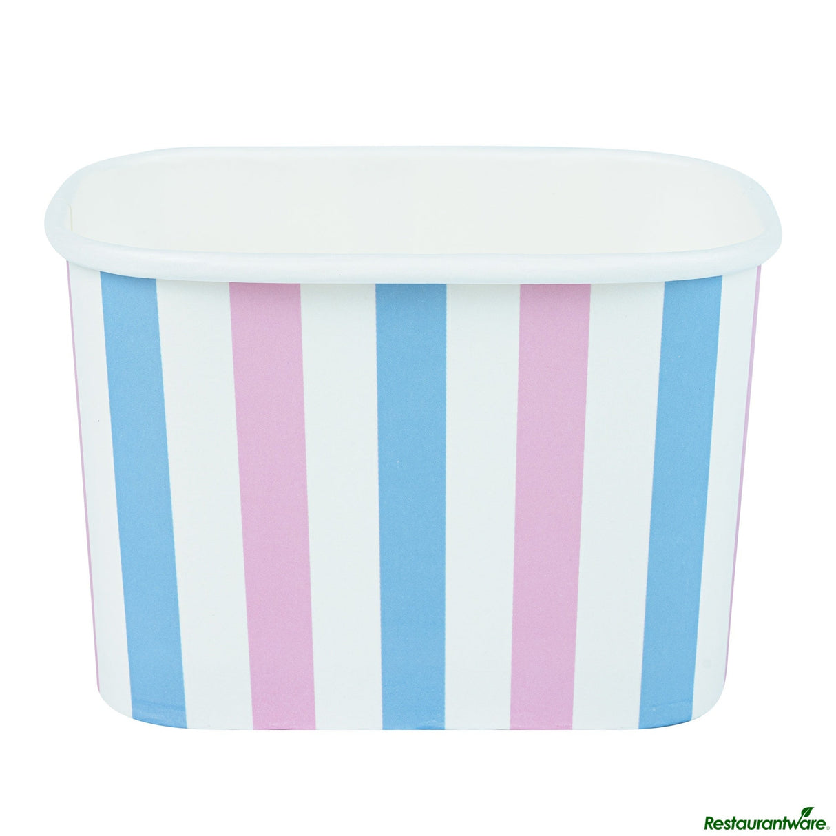 Cups, To-Go, Coppetta 12 Ounce, Paper, Pink & Blue Stripe, Square, 4.25 x 3.25 x 2.75 Inch,4 - 50 COUNT