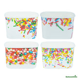 Cups, To-Go, Coppetta 12 Ounce, Paper, Assorted Sprinkles, Square, 4.25 x 3.25 x 2.75 Inch,4 - 50 COUNT
