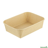 Containers, Serving, Bio Tek 44 Ounce, Paper, Kraft, 6.25 x 4.50 x 2.25 Inch,50 - 1 EACH