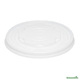 Lids, Sustain, Plastic, White, Round, for 12/16/24/32 Ounce Soup Container,8 - 25 COUNT