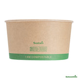 Containers, Take-Out, 34 Ounce, Paper, Kraft, Round, 5.75 x 5.75 x 3.25 Inch, Compostable,4 - 50 COUNT