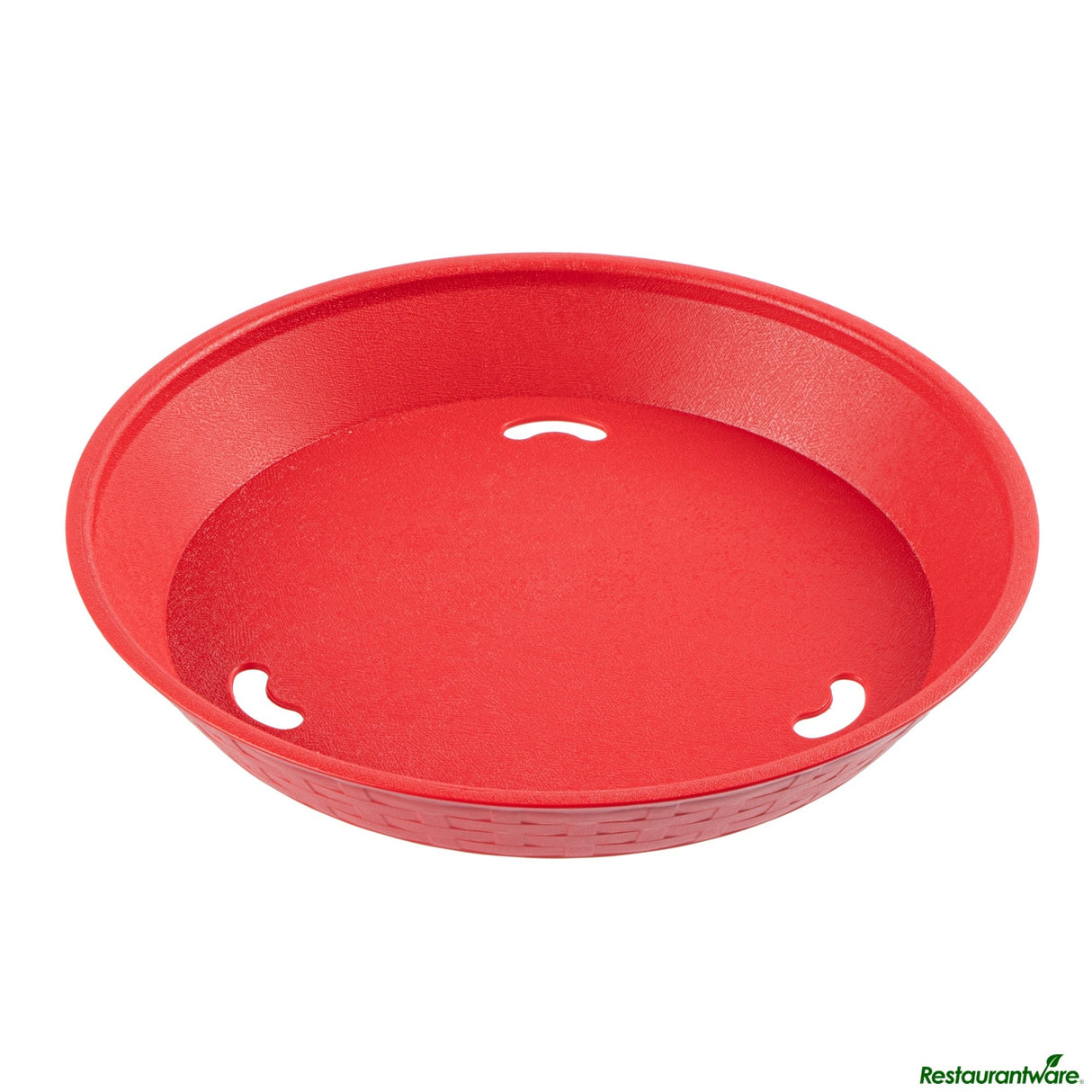 Platters, Diner, 10.5 x 10.5 x 1.5 Inch, Plastic, Red, Round,10 - 10 COUNT