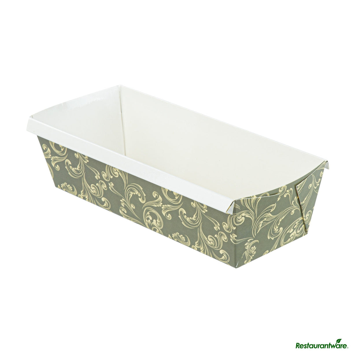 Pans, Loaf, Bake Tek 54 Ounce, Greaseproof Paper, Dark Green Vintage Floral, 10.25 x 3.5 x 2.5 Inch,4 - 25 COUNT