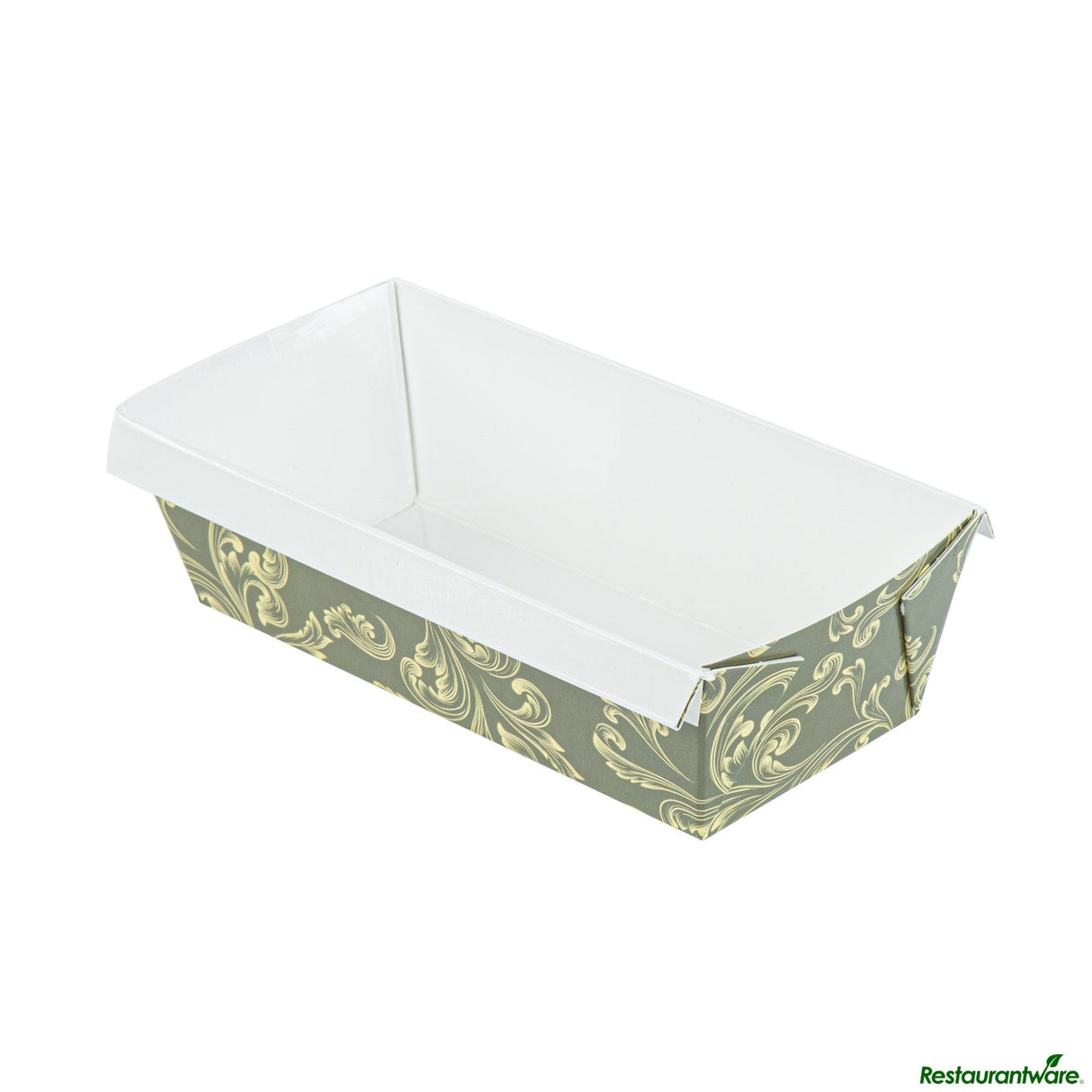 Pans, Loaf, Bake Tek 13 Ounce, Greaseproof Paper, Dark Green Vintage Floral, 7 x 3.25 x 2 Inch,4 - 25 COUNT