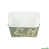 Cups, Baking, Bake Tek 6 Ounce, Greaseproof Paper, Dark Green Vintage Floral, Square, 3 x 3 x 1.5 Inch,100 - 1 EACH