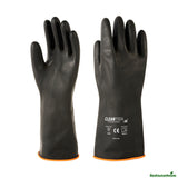 Gloves, Latex, Clean Tek, Heavy-Duty, Black, Chemical-Resistant, 13.75 Inch, 30 Mil,10 - 2 PIECE