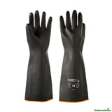 Gloves, Latex, Clean Tek, Heavy-Duty, Black, Chemical-Resistant, 17.75 Inch, 30 Mil,10 - 2 PIECE