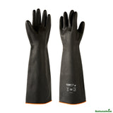 Gloves, Latex, Clean Tek, Heavy-Duty, Black, Chemical-Resistant, 21.75 Inch, 30 Mil,10 - 2 PIECE