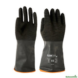 Gloves, Latex, Clean Tek, Heavy-Duty, Non-Slip, Black, Chemical-Resistant, 13.75 Inch, 35 Mil,10 - 2 PIECE