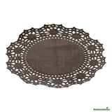 Doilies, Lace, Pastry Tek 4 Inch, Paper, Black, Round,40 - 100 COUNT