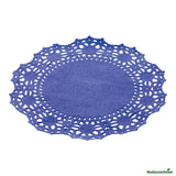Doilies, Lace, Pastry Tek 4 Inch, Paper, Navy Blue, Round,40 - 100 COUNT