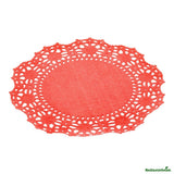 Doilies, Lace, Pastry Tek 4 Inch, Paper, Red, Round,40 - 100 COUNT