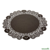 Doilies, Lace, Pastry Tek 12 Inch, Paper, Black, Round,40 - 100 COUNT