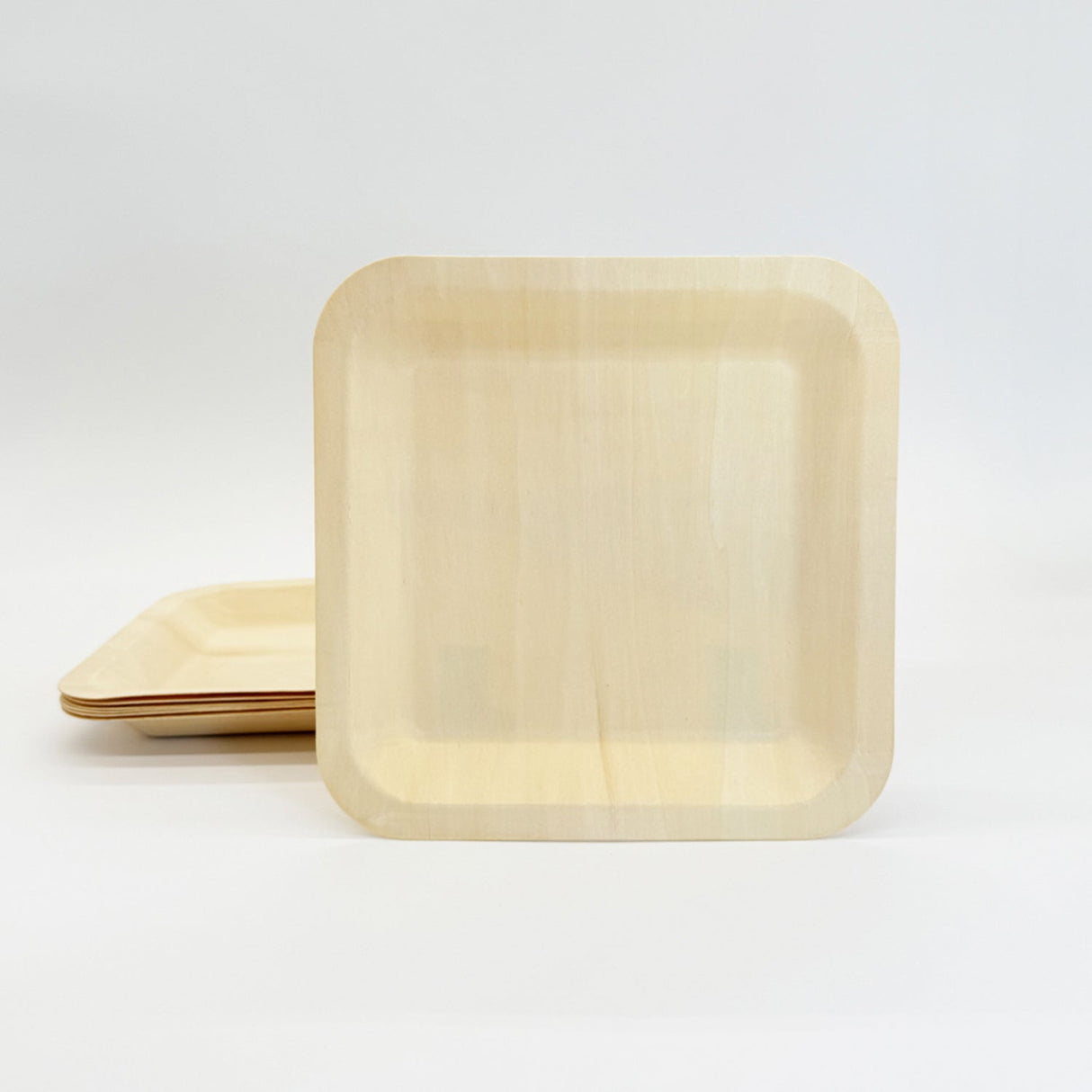 Plates, 10.20 x 10.20 Inch, Wood, Square,3 - 100 COUNT