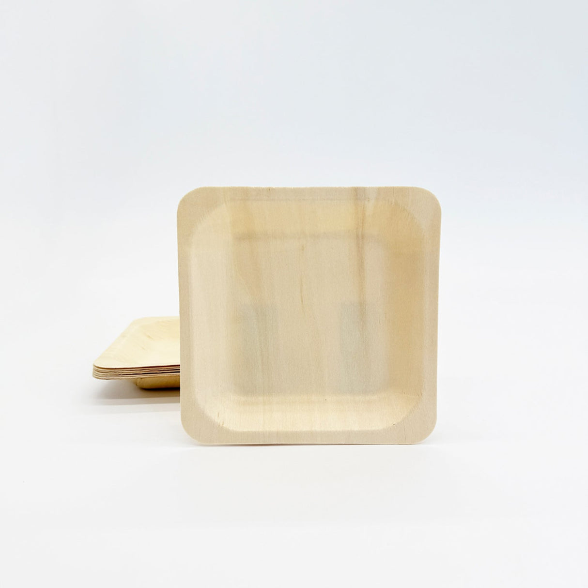 Plates, 6 Inch, Wood, Square,3 - 100 COUNT