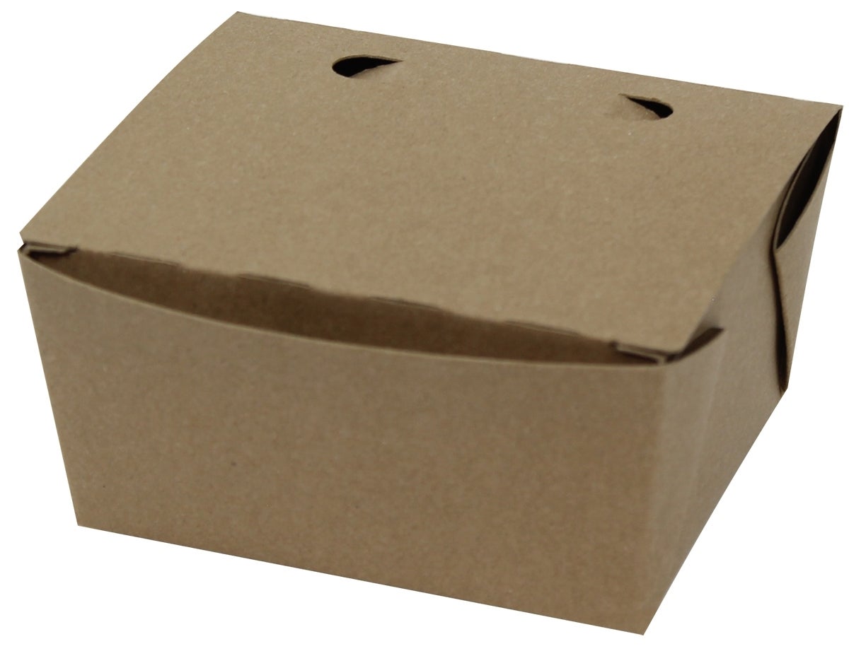 Containers, Food, #1, Paper, Kraft, with Hinged Lid,9 - 40 COUNT