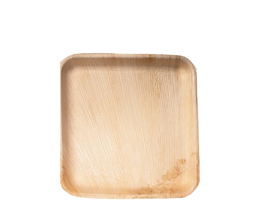 Plates, 7 Inch, Palm Leaf, Natural, Square,12 - 25 COUNT