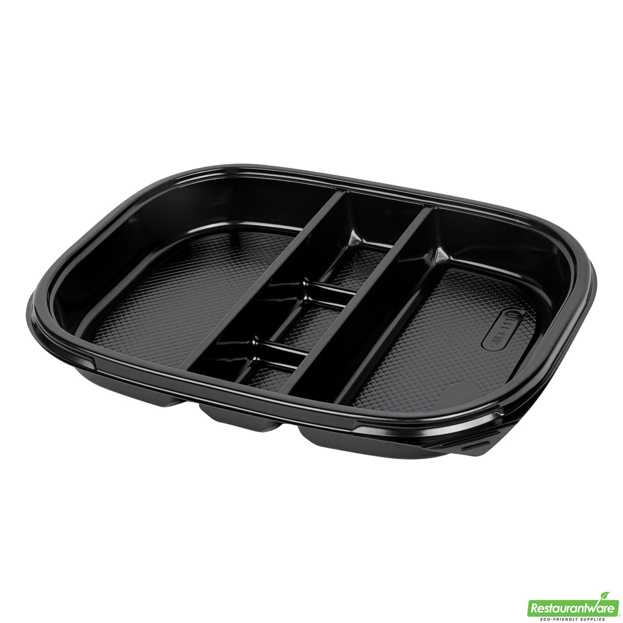 Boxes, 5-Compartment, Bento Tek 51 Ounce, Plastic, Black, 12.25 x 9.75 x 1.50 Inch, Rectangular,2 - 50 COUNT