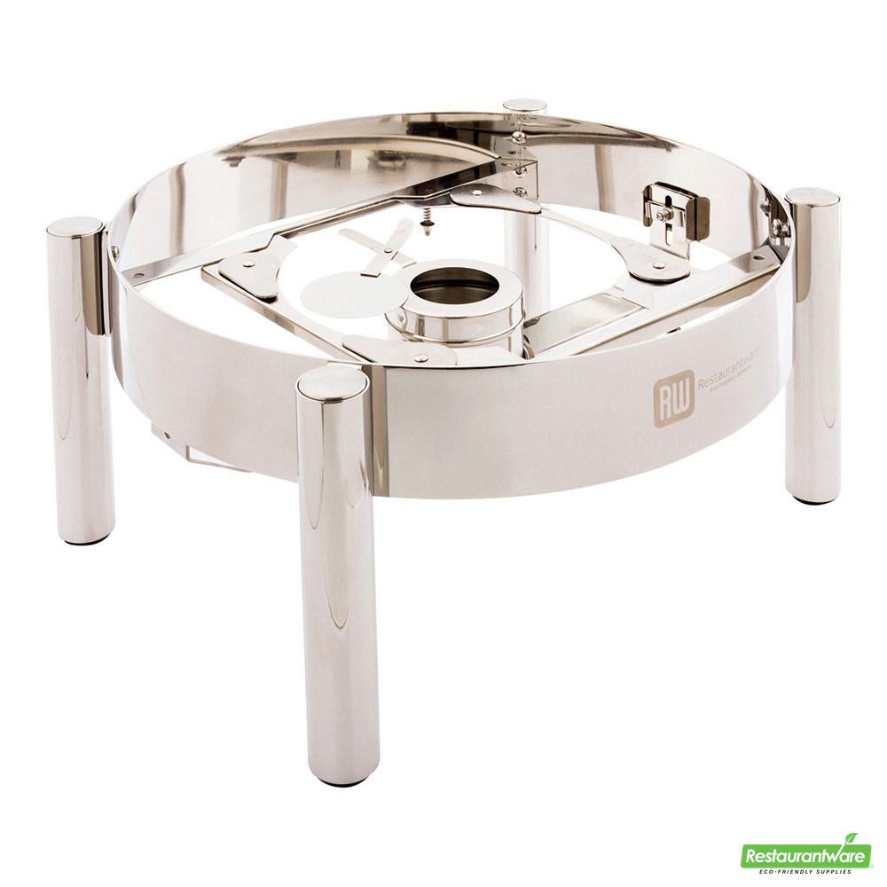 Stand, Chafer, 17.5 x 17.5 x 9 Inch, Straight Leg, Stainless Steel, for 6 Quart Round Induction Ready Chafer,1 - 1 EACH
