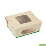 Box, Lunch, Sustain 12 Ounce, PLA-Lined Paper, 4.25 x 3.75 x 1.75 Inch, includes Window,4 - 50 COUNT