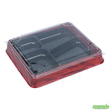 Lids, Bento Tek, Plastic, Clear, Rectangular, for 19 Ounce Bento Box,50 - 1 EACH