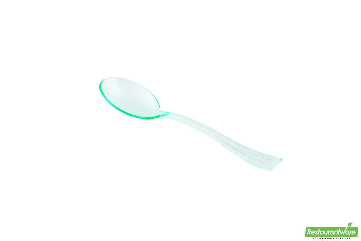 Spoons, Plastic, Sea Green, 4 Inch, 4 Linear Inch,1 - 500 COUNT