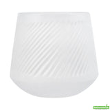 Vase, Table Art, 6 x 6 x 5.50 Inch, Ceramic, White, Tea Cup Shape,1 - 1 EACH