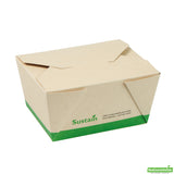 Containers, Take-Out, Sustain 30 Ounce, PLA-Lined Bamboo Paper, 5 x 4 x 2.50 Inch, #1, Rectangular,4 - 50 COUNT