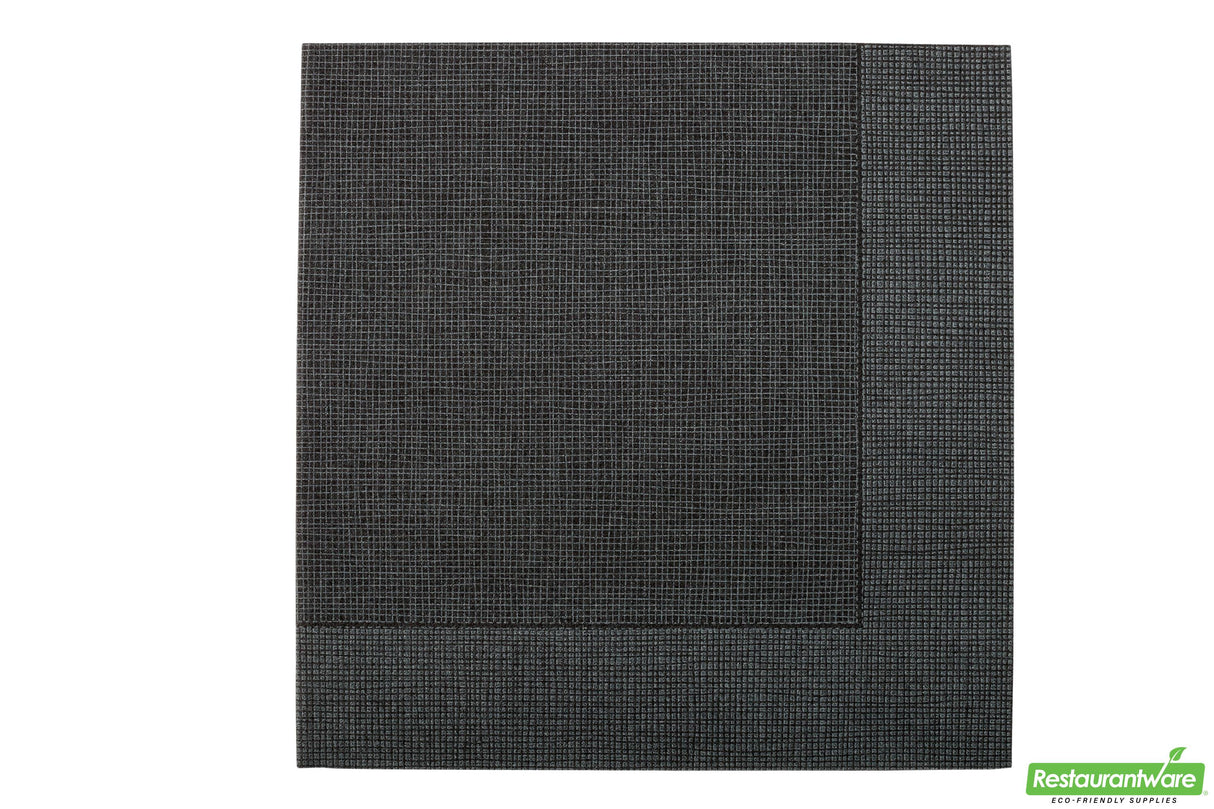 Napkins, Black with White Threads, 16 x 16 Inch, 16 Linear Inch,1 - 600 COUNT