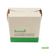 Containers, Noodle Take-Out, Sustain 8 Ounce, PLA-Lined Bamboo Paper, 2.75 x 2.25 x 2.50 Inch, Square,4 - 50 COUNT