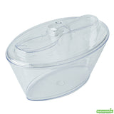 Cups, Deli, 4 Ounce, Plastic, Clear, Oval, with Spork in Lid, 4 Ounce,1 - 100 COUNT