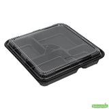 Lids, Bento Tek, Plastic, Clear, Square, for 40 Ounce Bento Box,50 - 1 EACH