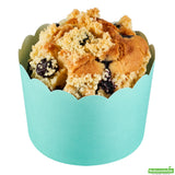 Cups, Baking, 10 Ounce, Paper, Turquoise, Scallop, Jumbo 3.50 x 3.50 x 2.50 Inch, Round,200 - 1 EACH