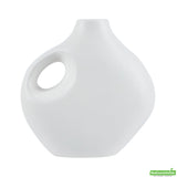 Vase, Table Art, 7 x 3.25 x 7 Inch, Ceramic, White, Jug Shape,1 - 1 EACH