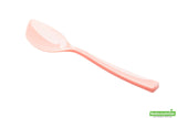 Spoons, Dessert, Petal, Heavyweight Plastic, Coral, 4.5 Inch, 4.5 Linear Inch,1 - 100 COUNT