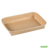 Containers, Sushi, Matsuri Vision 8 Ounce, Paper, Kraft, 6.50 x 4.50 x 1 Inch, Rectangular,50 - 1 EACH