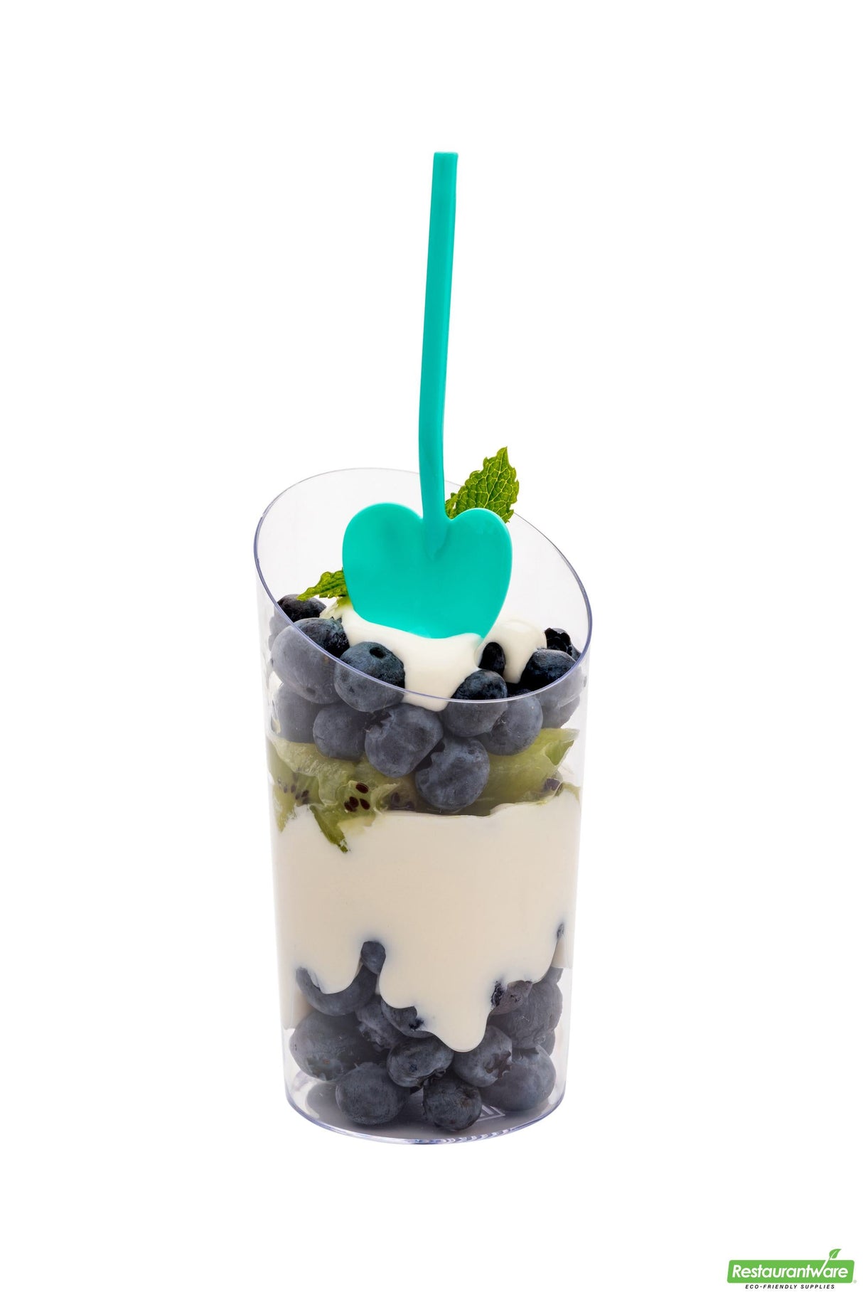 Spoons, Dessert, Love Shovel, Heavyweight Plastic, Teal, 3.5 Inch, 3.5 Linear Inch,1 - 100 COUNT